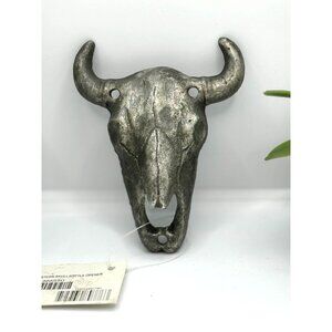 Cast Iron Longhorn Steer Skull Wall-Mount Bottle Opener